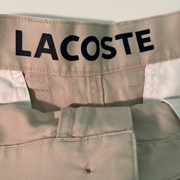 Mens LACOSTE Khaki Shorts - Picture 2 of 6